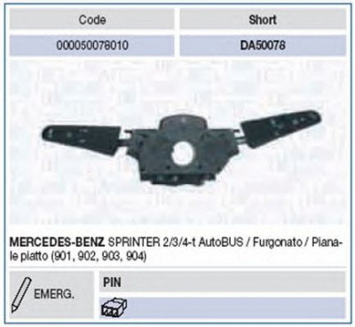 MAGNETI MARELLI 000050078010 -  Выключатель на колонке рулевого управления